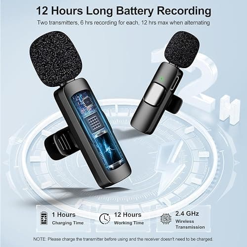 PoP voice USB C Mini Wireless Lavalier Microphone for iPhone/Android, Lapel Mic with Noise Reduction, Lav Mic for Video Recording, Tiny Microphone Content Creator Interview for Tiktok, YouTube, Vlog thumbnail 3