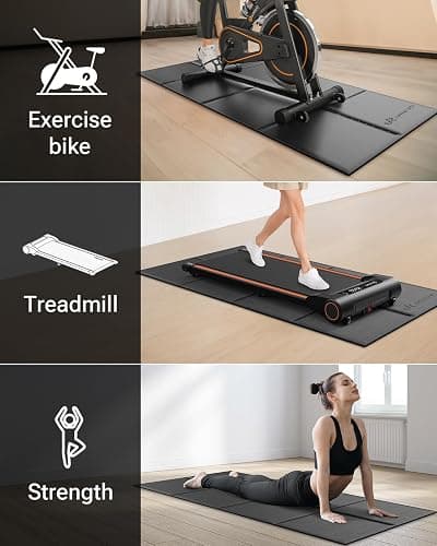 UREVO Caminadoras Plegables para el hogar, 1-10 km/h, diseño Compacto, con 12 Modos HIIT, Cinta de Correr Plegable portátil para Oficina en casa thumbnail 4