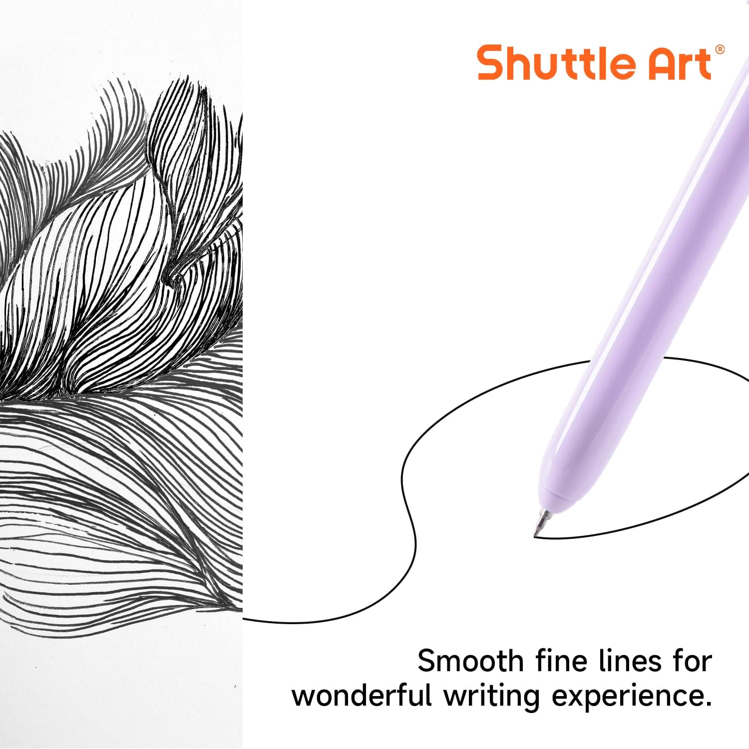 Shuttle Art Retractable Gel Ink Pens, 11 Pack Black Ink Pens, Cute Pens 0.5mm Fine Point for Writing Journaling Taking Notes School Office Home thumbnail 3