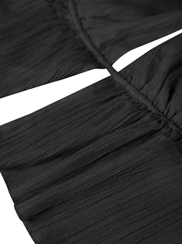 Remidoo Women's Split Front Halter Top Cropped Backless Tie Back Cami Tops thumbnail 6
