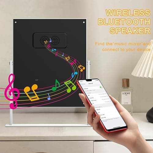 FENCHILIN White Hollywood Vanity Mirror with Lights 9 Dimmable Bulbs Makeup Mirror with Smart Touch Control for Glam Room Bedroom Detachable 10X Magnification Rotation White thumbnail 3