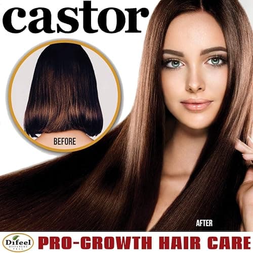 Difeel Pro-Growth Hair Care Set with Castor Oil - 3-PC Style: Shampoo & Conditioner 12oz EACH, & Hair Oil 8oz thumbnail 6