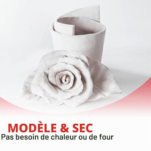 DAS pâte à modeler 1 kg couleur blanc | Prend en charge l'apprentissage en classe, l'artisanat et les activités créatives thumbnail 3