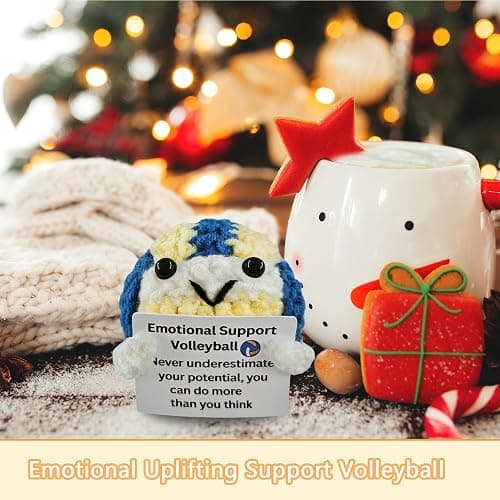 Handmade Crochet Volleyball for Volleyball Lovers!Birthday Gift for Fans and Friends,Emotional Support Gifts for Volleyballs Enthusiast,Custom Gifts for Men and Women Ball Players thumbnail 2