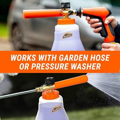 Armor All 2-in-1 Foam Cannon Kit, Car Cleaning Kit Connects to Power Washers and Garden Hoses for Vehicle Cleaning, Includes Foam Cannon, Foam Applicator and Ergonomic Adaptor, 1 count thumbnail 6