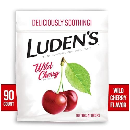 Luden's Sore Throat Relief Lozenges for Minor Everyday Irritation & Dry Mouth, Wild Cherry Flavored Drops, 90 Count thumbnail 2
