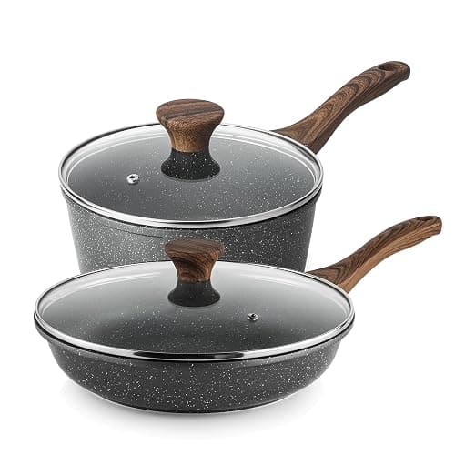 SENSARTE 1.5 Quarts Nonstick Saucepan with 8 Inch Frying Pan Skillet with Lid - Image 1