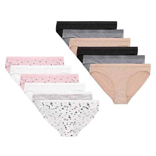 Hanes Girls' And Toddlers Underwear, Stretch Cotton Panties, 12-pack, Briefs, Bikini and Hipsters for Girls - Image 1