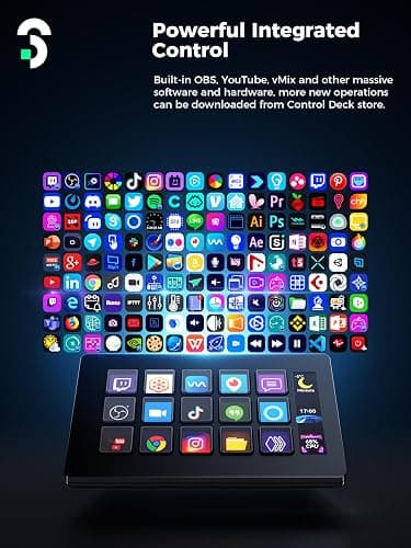 Stream Controller - SOOMFON Stream Control Deck with 15 LCD Macro Keys Customizable to Trigger Actions in OBS Twitch YouTube Compatible with PC & Mac for Content Creators Streaming Gaming thumbnail 6