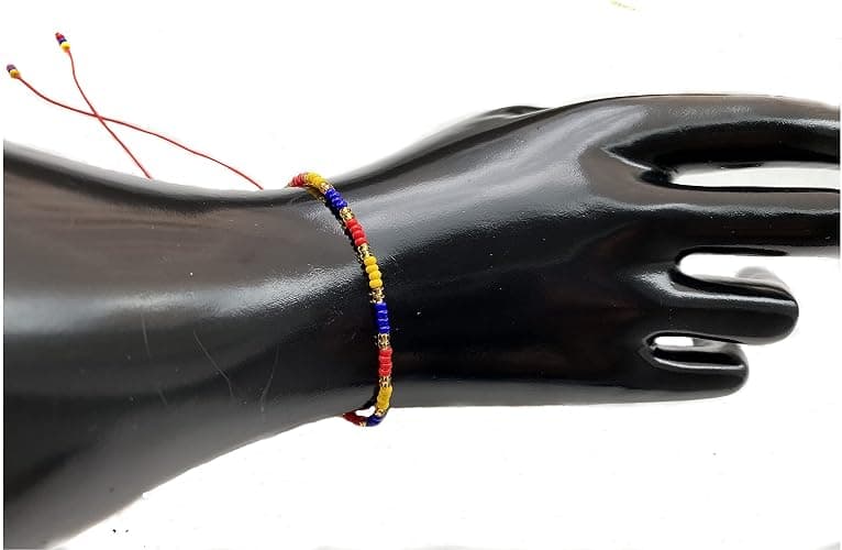 CharmsOfTheWorld Slim Handmade Bracelet from Medellin - Colombia Venezuela Ecuador Colors - Adjustable Knot thumbnail 2