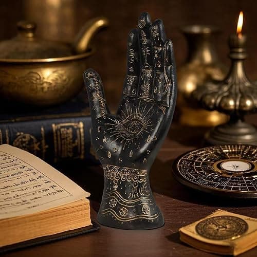 Skyant Palmistry Hand Resin Decor (Black) thumbnail 2
