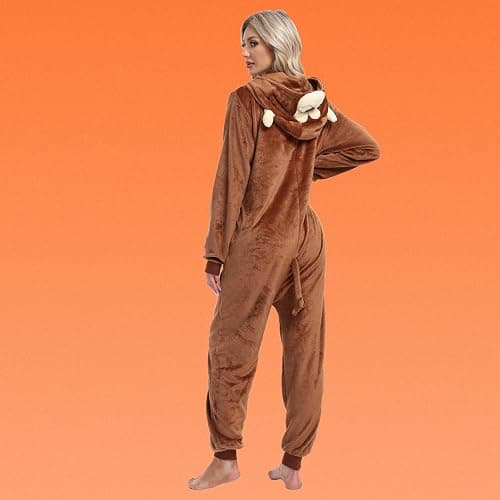 Adult Onesie Pajamas Animal One Piece Costume Halloween Cosplay for Women Men thumbnail 6
