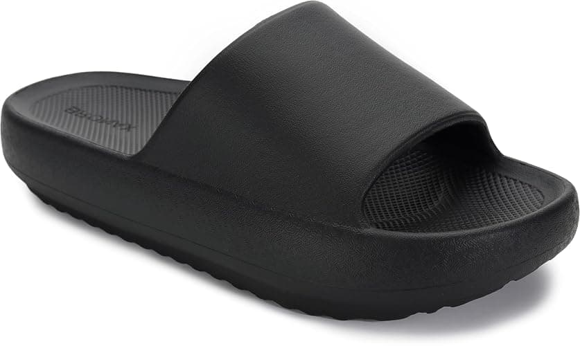 BRONAX Arch Support Slides for Women and Mens | Cushioned Thick Sole Pain Relief Slippers - Image 1