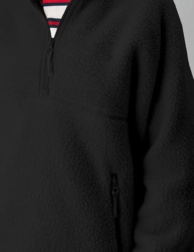 Fleece Pullover Sherpa Jacket - SIZE LARGE - COLOR BLACK thumbnail 7
