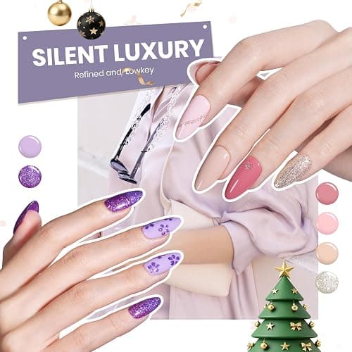 Beetles Gel Nail Polish Set - Transcendent Allure 60 Colors Winter Gel Polish Kit Orange Burgundy Red Green Brown Blue White Black Purple Glitter with Base Top Coat UV LED Needed DIY Gifts for Women thumbnail 3