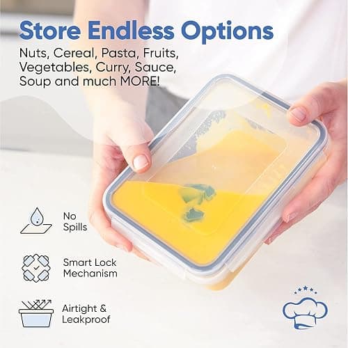 Chef's Path 72 Piece Airtight Food Storage Containers with Lids, 36 Containers and Lids, Stackable Kitchen and Pantry Canisters for Meal Prep and Food Storage - Transparent thumbnail 7