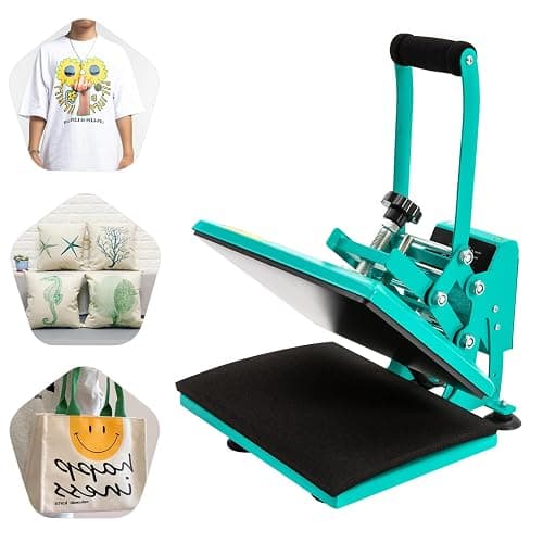 IOENC Heat Press Machine for T-Shirts,11.8 * 9 in Modern Portable Heat Press Machine with Adjustable Time& Temperature(0-752°F),700W Commercial Electric Heat Press Machine,Digital Sublimation Printer thumbnail 9