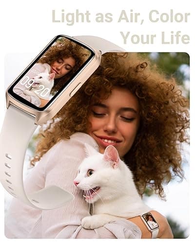 Amzhero Health Fitness Tracker with 24/7 Heart Rate, Blood Oxygen, Blood Pressure, Sleep Tracker, 5ATM Waterproof Activity Trackers with Step Tracker, Pedometer (S & L Bands Included) - Starlight thumbnail 8