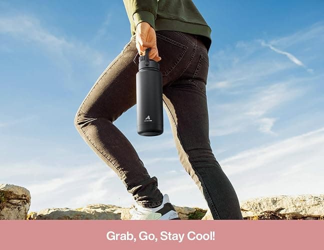 POWCAN 40 oz Insulated Water Bottle with 2-in-1 Straw and Spout Lid, Keep Cold 24H, Leak-Proof, BPA-Free, Double Wall Stainless Steel Water Bottle for Sports, Gym, Travel, and School (Cotton Candy) thumbnail 2