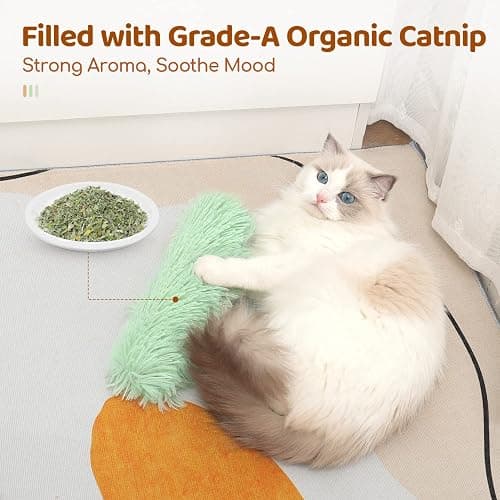 Potaroma Cat Toys Pillows, 3 Pack, Soft and Durable Crinkle Sound with Catnip Inside, Interactive Indoor Kitten Kicker, Promotes Kitty Exercise thumbnail 3