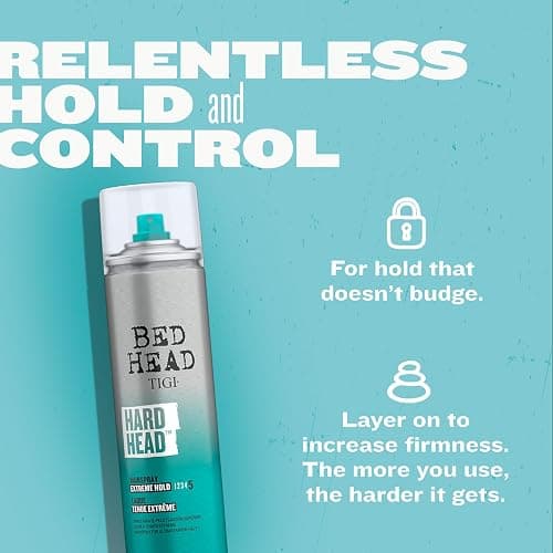 TIGI Bed Head Hard Head Hair Spray – Extra Strong Hold for All Day Style and All Hair Types, 11.7 oz thumbnail 3