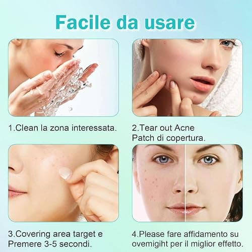 Parches Granos Acné Pimple Patches Hidrocoloide Invisibles 264 piezas | Versión día y noche Ácido salicílico y aceite de árbol de té absorbentes e impermeables 5 TAMAÑOS thumbnail 8