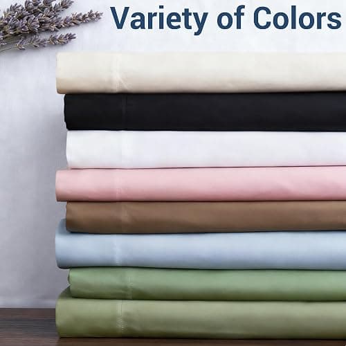 Full Flat Sheet Only, 1 Pack White Top Bed Sheets, Soft Breathable Brushed Microfiber Color-Coded Hem Threads, 81x96 thumbnail 6