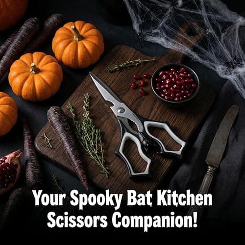 Halloween Kitchen Scissors Gothic Decor: Halloween Decorations Gothic Kitchen Bat Scissors Spooky Tool Cute Design Halloween Decor Gifts thumbnail 6