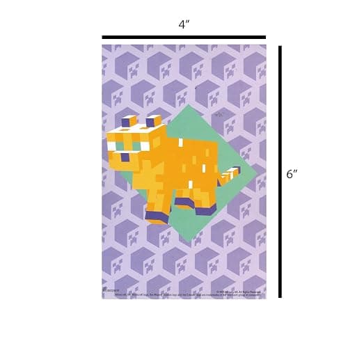 Ultimate Minecraft Party Favors Set - Bundle with 24 Pencils and 24 Mini Posters Featuring Creepers, Zombies, More Plus Stickers | Minecraft Birthday Party Supplies thumbnail 2