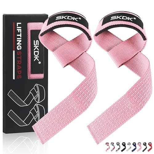 Lifting Straps Deadlift Gym Wrist Straps Weightlifting with Neoprene Cushioned Wrist Padded and Anti-Skid Silicone - for Bodybuilding, Xfit, Strength Training - Image 1