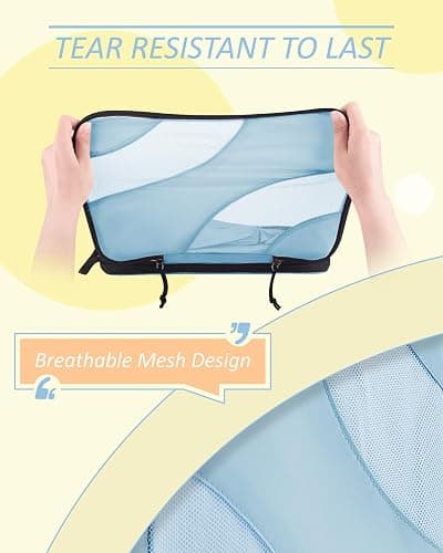 BAGSMART Compression Packing Cubes, 6 Set/4 Set/2 Set Travel Packing Cubes for Carry on Suitcases, Compression Suitcase Organizers Bag Set & Travel Cubes for Luggage, Lightweight Packing Organizers thumbnail 5