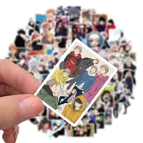 100PCS Juju Stickers, Vinyl Waterproof Classic Japanese Anime Themed Kai-sen Stickers Packs for Laptop, Water Bottles, Helmet, Cool Cartoon Pack Decals with Party Supplies Favors for Adults thumbnail 4