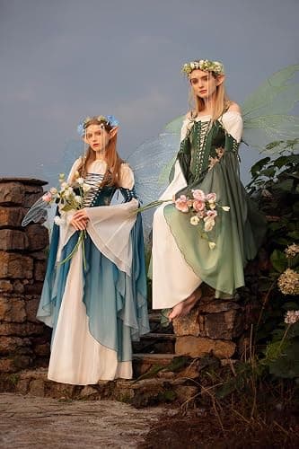 daizbella Renaissance Costume Women Ren Faire Dress Outer Garment Elf Costume for Women(Underskirt Not Included) thumbnail 4