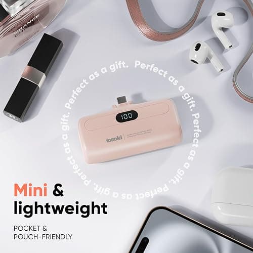 Portable Charger for iPhone 15/16 Series, Android USB C, 5000mAh, Small Power Bank Pink, Fast Charging Battery Pack, Mini Phone Charger for Samsung (Pink, USB Type C) thumbnail 6