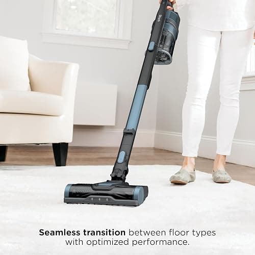 Shark Pet Cordless Stick Vacuum with XL Dust Cup, LED Headlights, Removable Handheld Vac, Crevice Tool, Portable Vacuum for Household Pet Hair, Carpet & Hard Floors, 40min Runtime, Ice Blue, IX141AMZ thumbnail 2