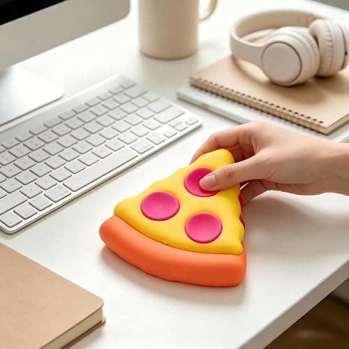 Squishy Ice Cream Squeeze Toys, Cute Pizza Fidget Toys, Cute Food Shaped Fidget Sensory Toys, Soft Anxiety Relief Hand Toys for Adults & Teens, Party Favors, Desk Decor & Relaxation Gifts thumbnail 9