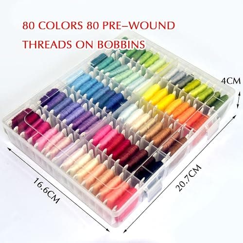 Friendship Bracelet String Kit String Bracelet Making Kit with 80 Skeins Embroidery Floss Cross Stitch Thread with Storage Box thumbnail 3