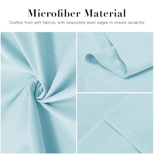 DOWNSTORIA Body Pillow Cover, Ultra Soft Microfiber Long Pillowcase, Envelope Closure Large Pillow Cases 20x54 inch (Light Blue) thumbnail 4