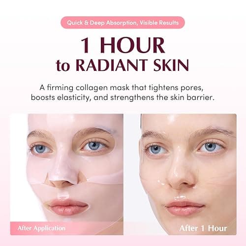 EQQUALBERRY Collagen Pore-Tight Up Mask - PDRN & Low Molecular Collagen for Pore Minimizing and Firming | Korean Collagen Face Mask for Glass Skin, 4 Sheets, 1.01 OZ. thumbnail 3
