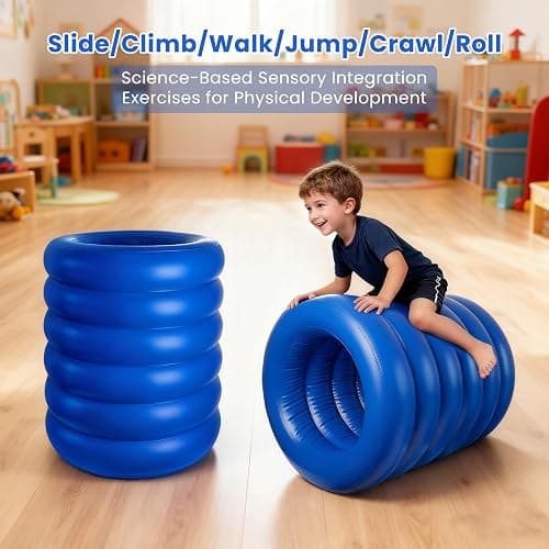 Barrel Roll Sensory Chair for Kids, 2026 Reinforced Calming Vestibular Toy with Deep Pressure, Durable Inflatable Sensory Pod for Autism, ADHD, Perfect for Classroom or Home Use thumbnail 5