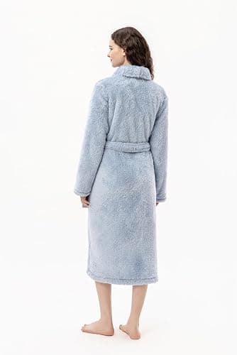 Berkshire Extra-Fluffy™ Women‘s Robe — Luxurious Fluffy Plush Bathrobe,Soft Warm Fleece Loungewear with Pockets and Belt thumbnail 2