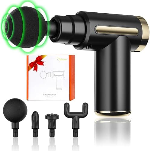 cotsoco Massage Gun Deep Tissue for Pain Relief with 4 Massage Heads & 6 Speeds, Electric Mini Handheld Body Massager for Any Pain Relief, Best Gifts for Men and Mom thumbnail 9