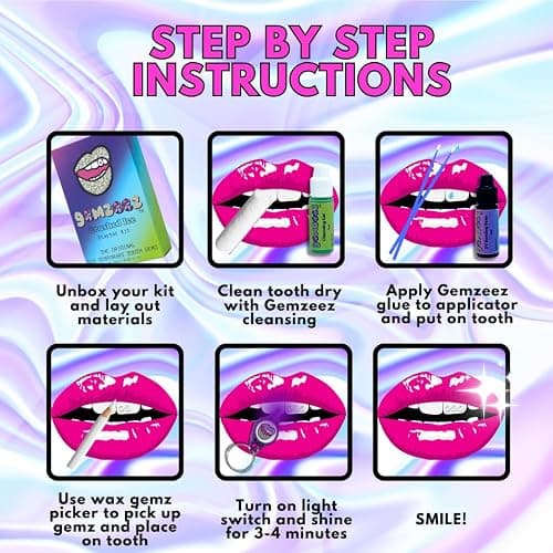 Gemzeez: The Original DIY Temporary Tooth Gemz Starter Kit (Crushed Ice) and 1,000 Gemz thumbnail 6