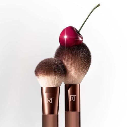 Real Techniques Cherry On Top It’s All Blush Brush, Dual-Ended & Multipurpose Makeup Brush for, Powder, Liquid & Cream Blush, Synthetic Bristles, Vegan & Cruelty-Free Face Brush, 1 Count thumbnail 5