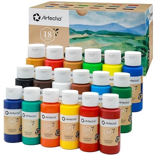 Artecho Peinture Acrylique 18×59 ml. - Image 1