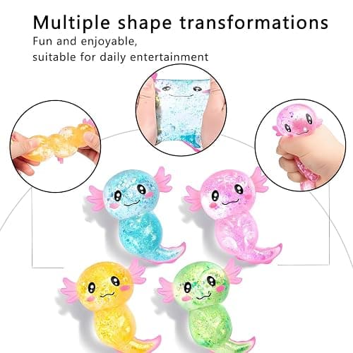 2 PCS Squishy Fidget Toys Fidgets Squishy Small Fidget Toys For Calming Anxiety And Improving Focus for Classrooms Or Desk Play for Boys Girls Party, Birthday Gift(Random Color) thumbnail 5