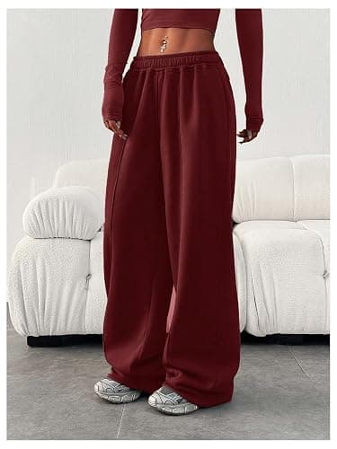 SHENHE Women's Straight Leg Elastic Waist Sweatpants Waist Pockets Loose Casual Jogger Pants thumbnail 2