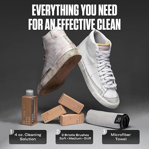 RESHOEVN8R Shoe Cleaner Kit - Sneakers, Mesh, Canvas, Suede, Knit, Leather | Cleaning kit solution for sneakers, mesh, canvas, suede, knit & leather shoes, complete cleaning set for every material thumbnail 7