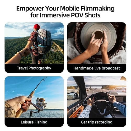 TELESIN Magnetic Neck Mount for Phones, Neck Cell Phone Holder POV/Vlog Selfie Mount Hand Free Phone Neck Holder Chest Stand Strap Video Recording for iPhone 17 16 15 14 13 12 Seires Android Phones thumbnail 5