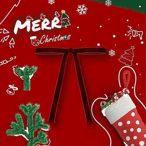 Miacollie Velvet Christmas Bows (24 Pack) - Premium PreMade Wired Ribbon Bows for Christmas Tree Decor, Xmas Wreaths - Vintage Elegant Holiday Decorations (Burgundy) thumbnail 6